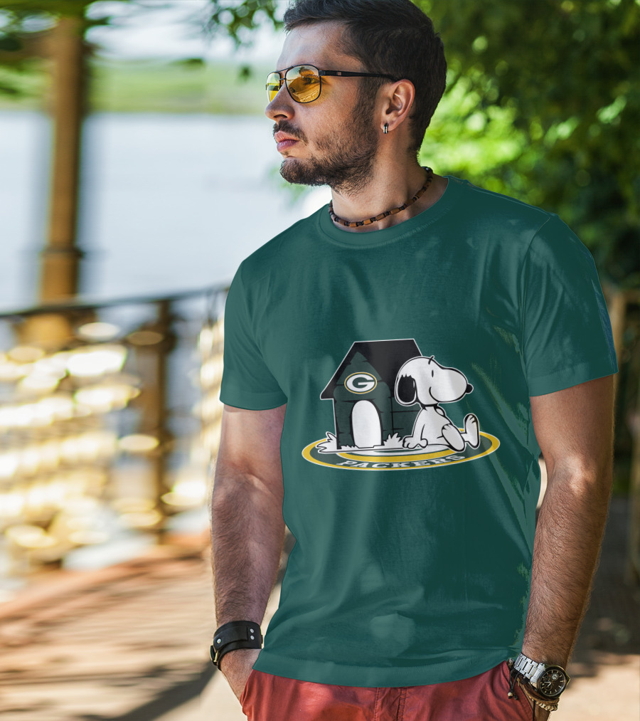 Green Bay Packers Football Fan Now And Forever Peanuts Snoopy T-Shirt