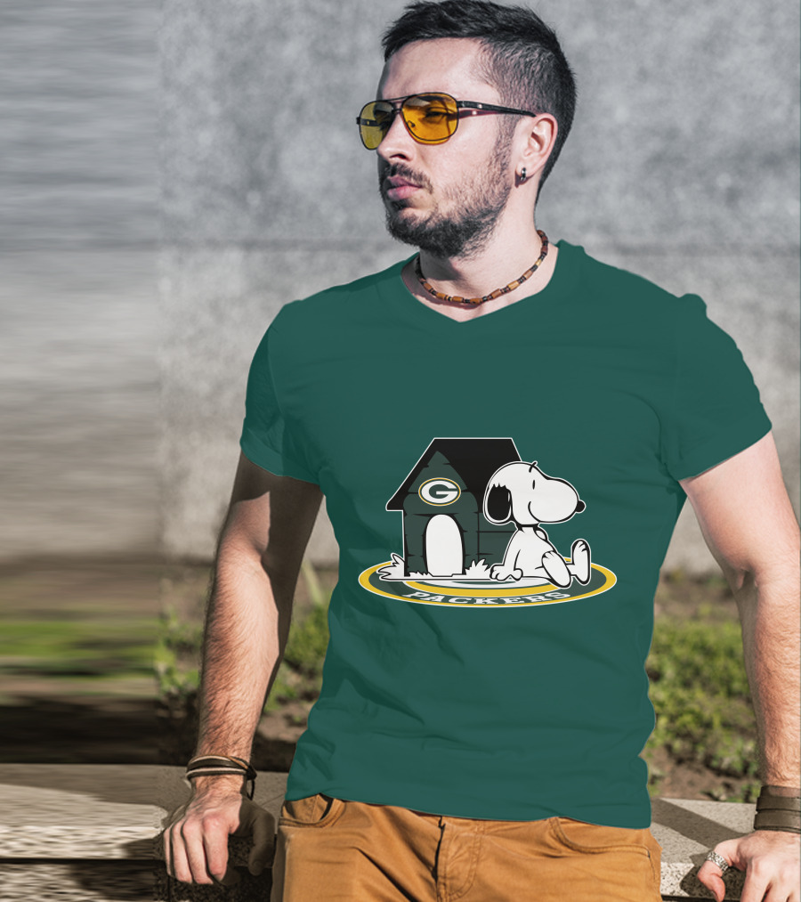 Green Bay Packers Football Fan Now And Forever Peanuts Snoopy T-Shirt