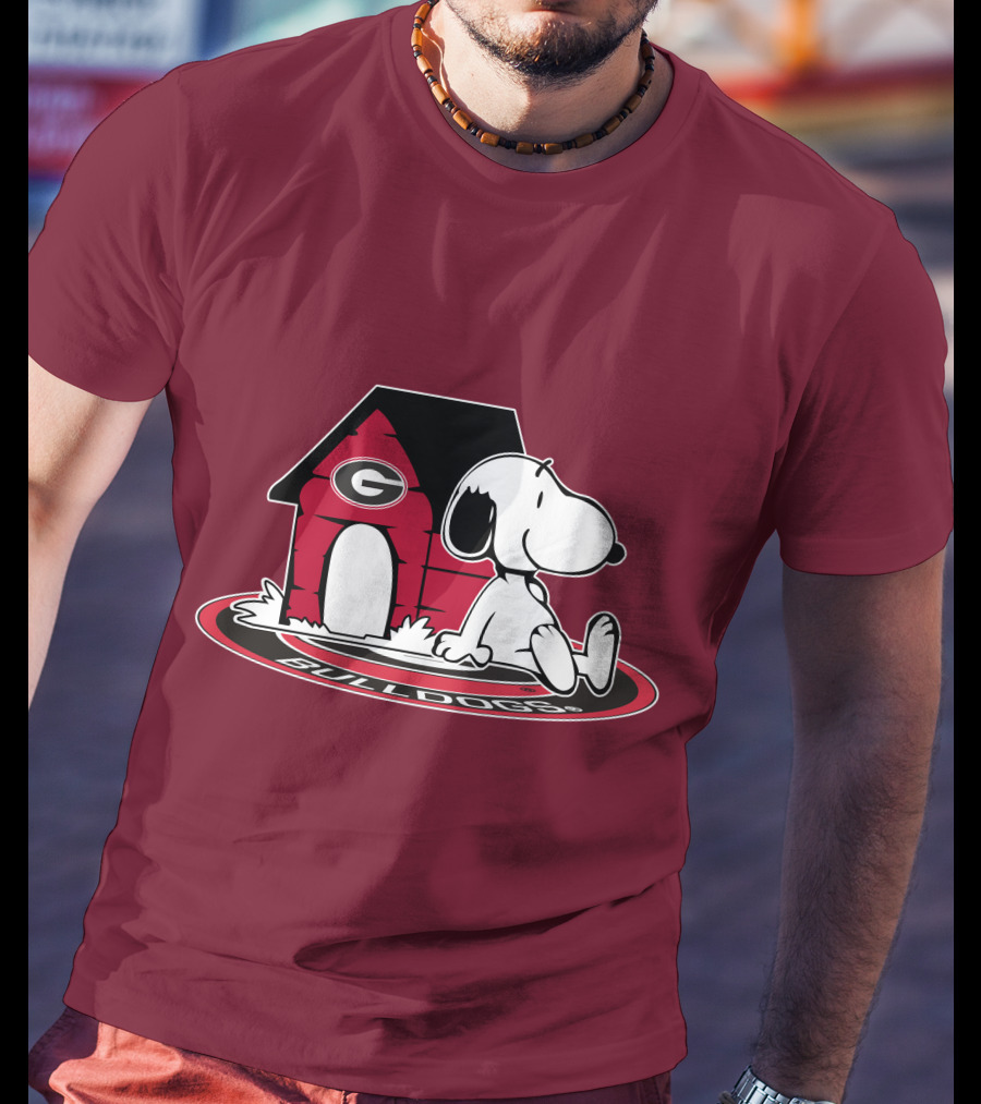 Snoopy Bulldogs Georgia Football Fan Now And Forever T-Shirt