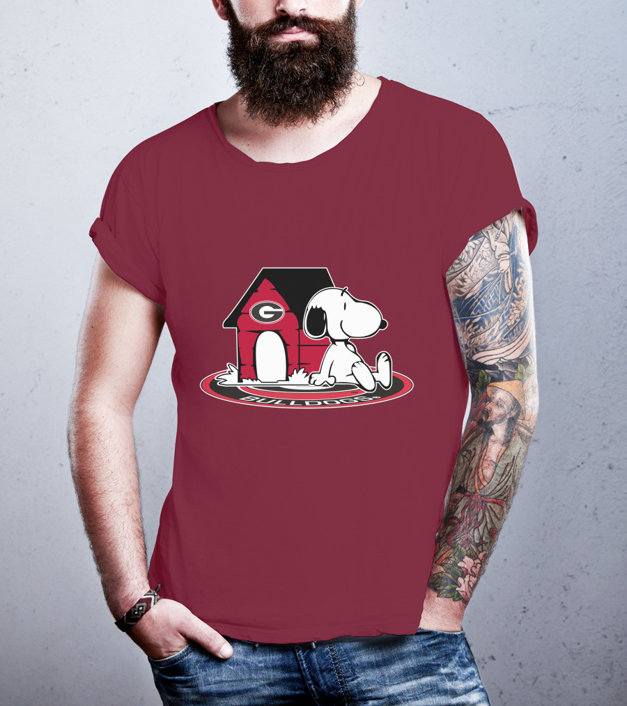 Snoopy Bulldogs Georgia Football Fan Now And Forever T-Shirt