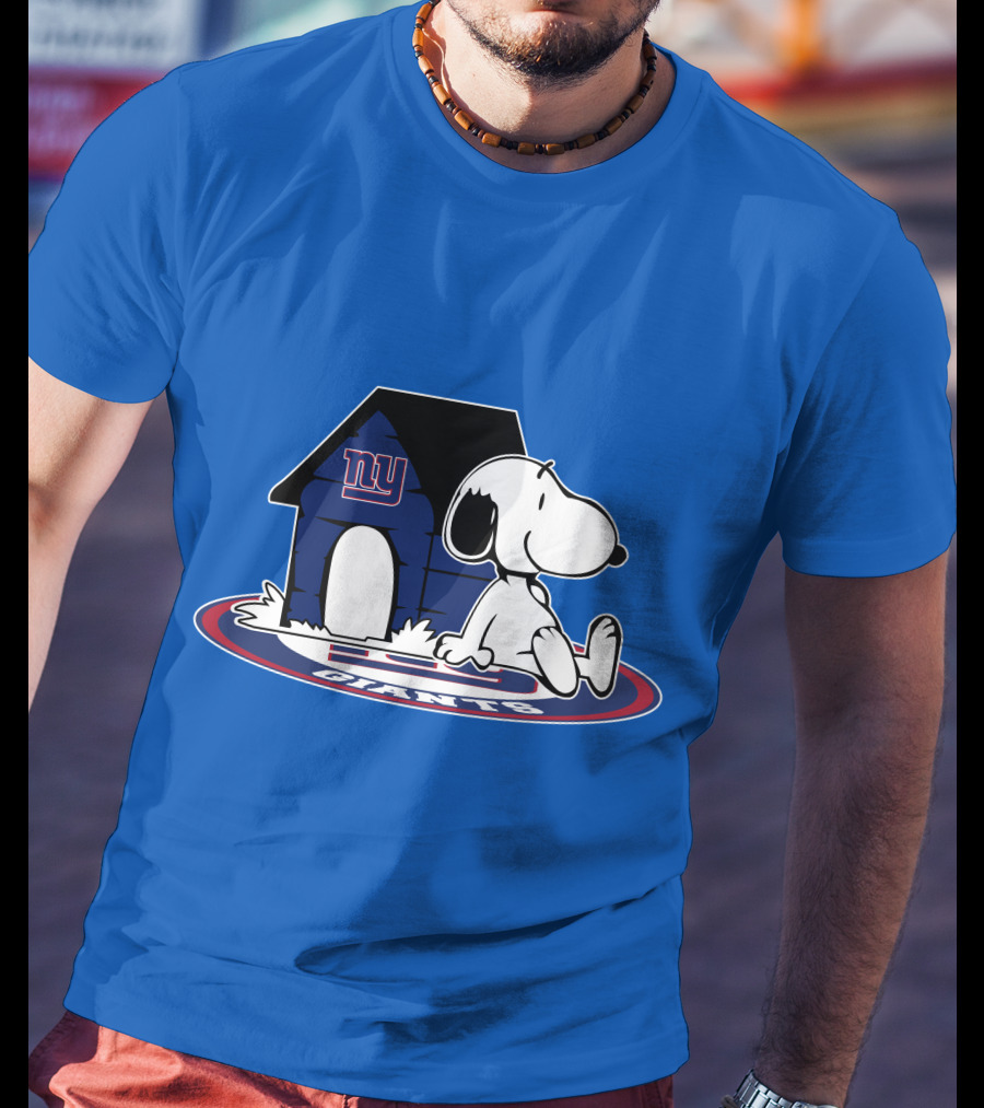 Snoopy New York Giants Football Fan Now And Forever T-Shirt