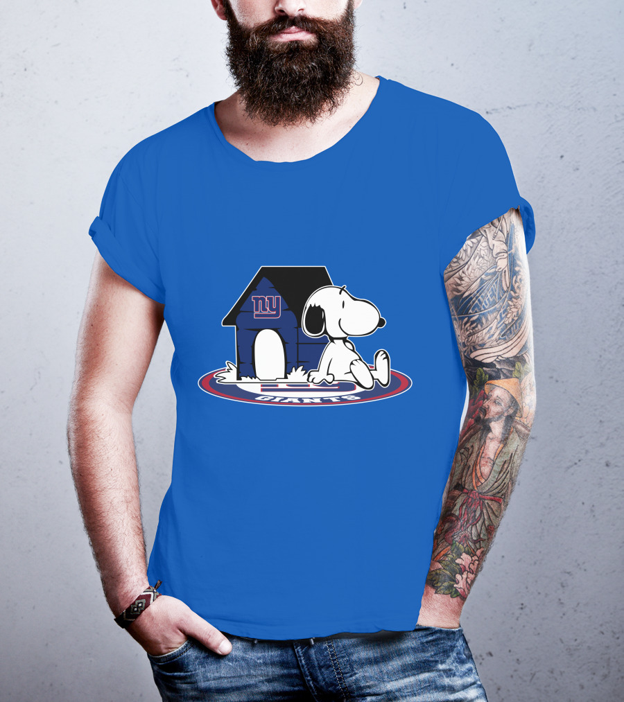 Snoopy New York Giants Football Fan Now And Forever T-Shirt