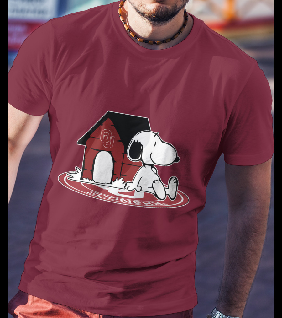 Snoopy Oklahoma Sooners Football Fan Now And Forever T-Shirt