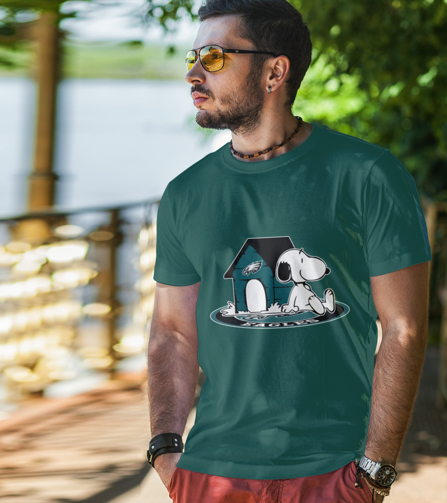 Snoopy Philadelphia Eagles Fan Now And Forever T-Shirt