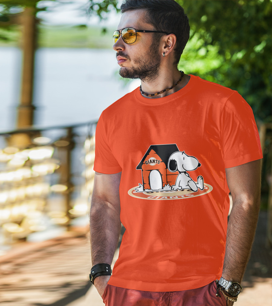 San Francisco Giants Fan Snoopy Baseball Now And Forever T-Shirt