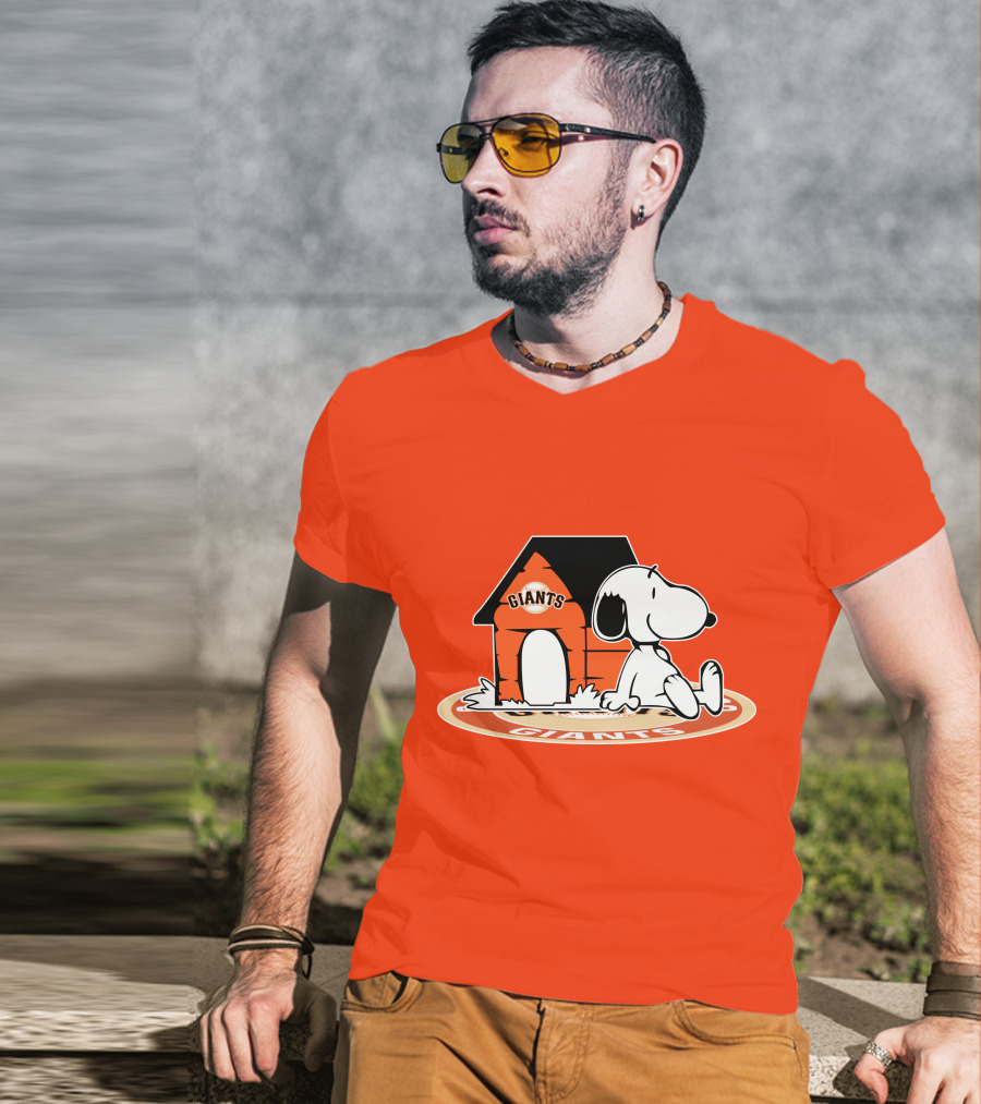 San Francisco Giants Fan Snoopy Baseball Now And Forever T-Shirt