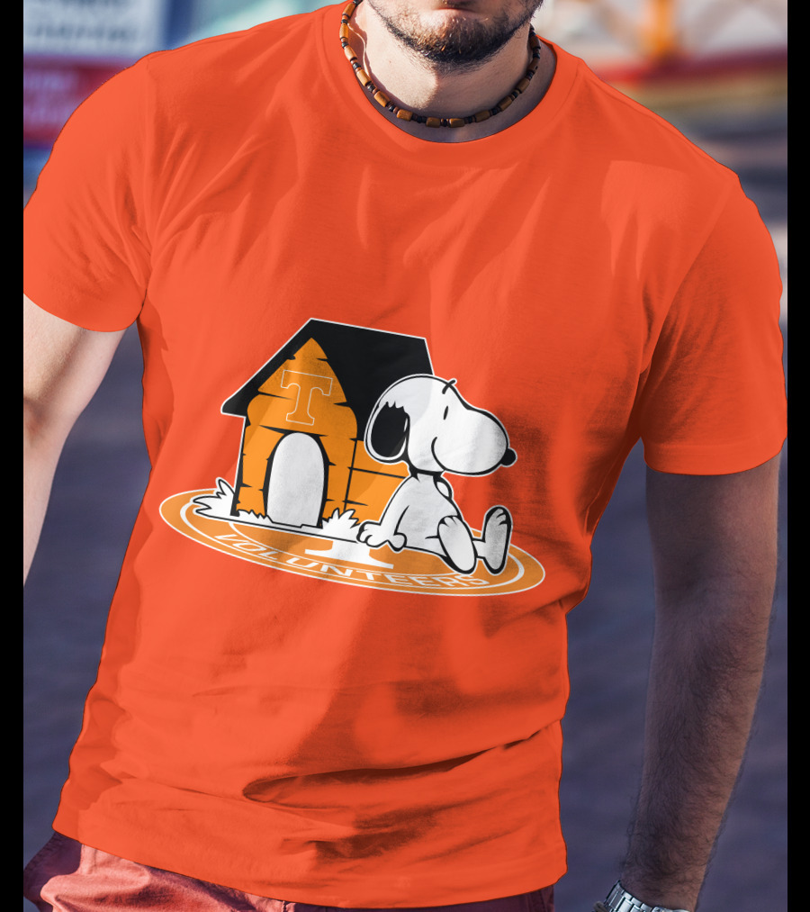Tennessee Volunteers Football Snoopy Doghouse Fan Now And Forever T-Shirt