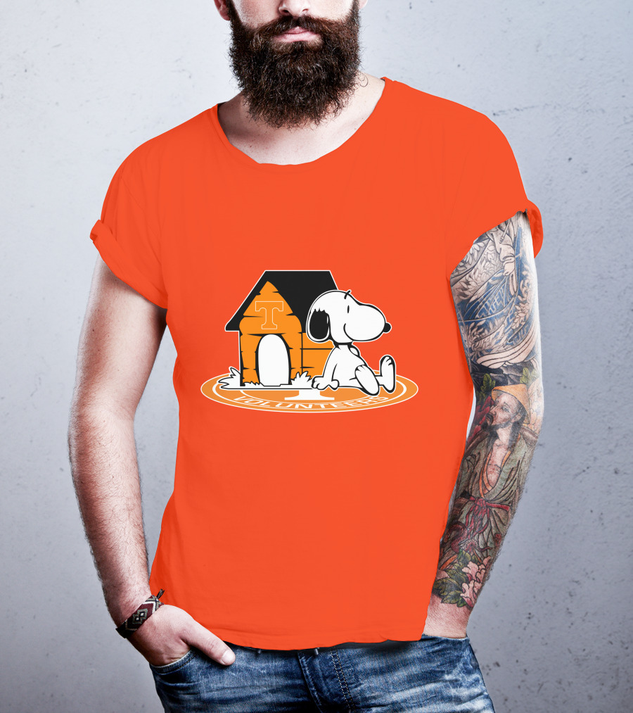 Tennessee Volunteers Football Snoopy Doghouse Fan Now And Forever T-Shirt