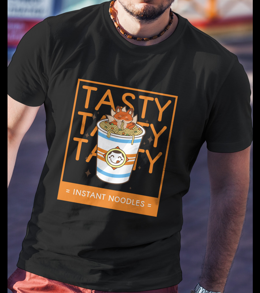 Tasty Tasty Tasty Kitsune In Instant Noodles T-Shirt
