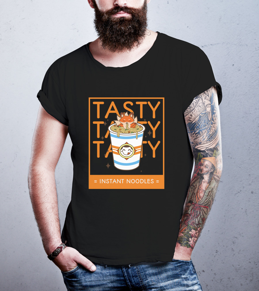 Tasty Tasty Tasty Kitsune In Instant Noodles T-Shirt