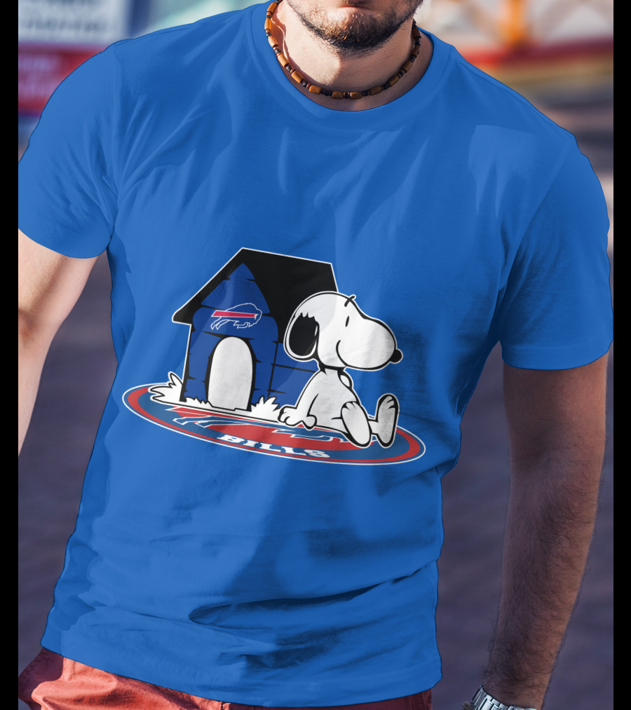 Buffalo Bills Fan Now And Forever Snoopy Doghouse T-Shirt