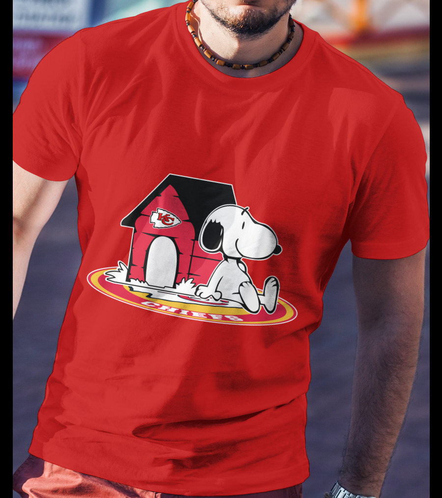 Kansas City Chiefs Snoopy Fan Now And Forever T-Shirt