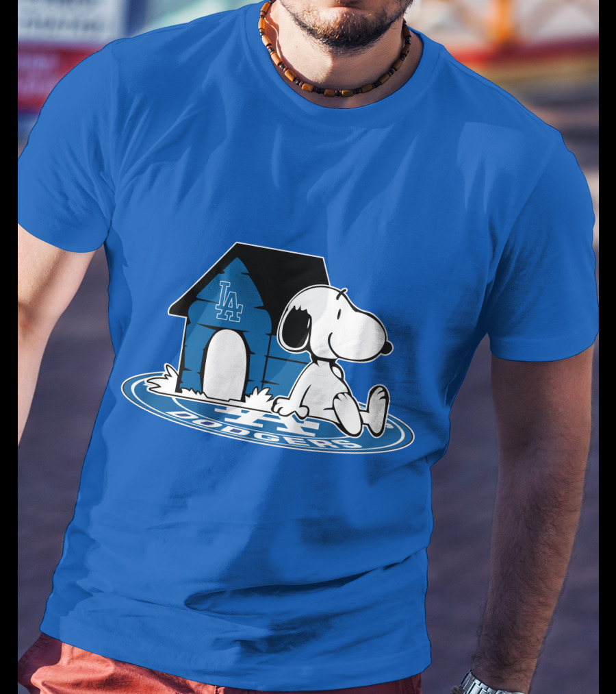 Los Angeles Dodgers Baseball Fan Snoopy Now And Forever T-Shirt