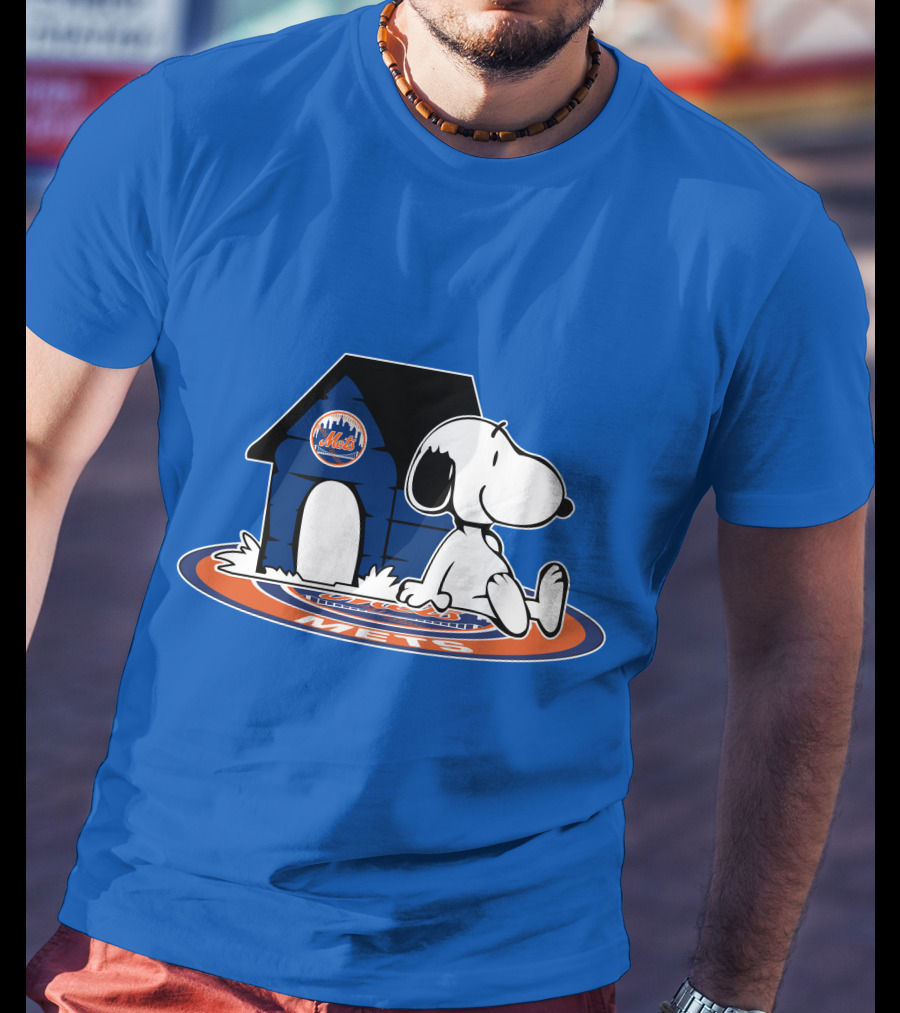 Snoopy Mets Fan New York Baseball Now And Forever T-Shirt