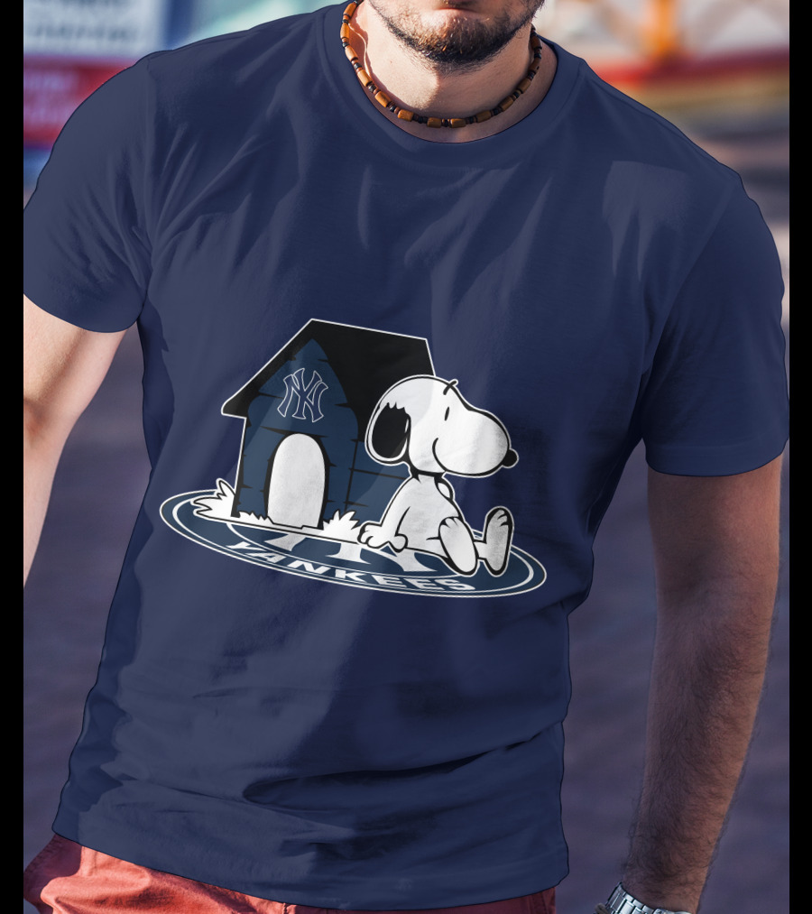 New York Yankees Snoopy Fan Now And Forever T-Shirt