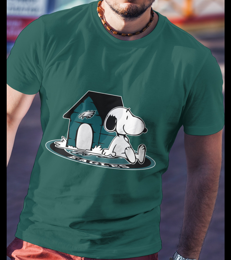 Philadelphia Eagles Snoopy Now And Forever Football Fan T-Shirt
