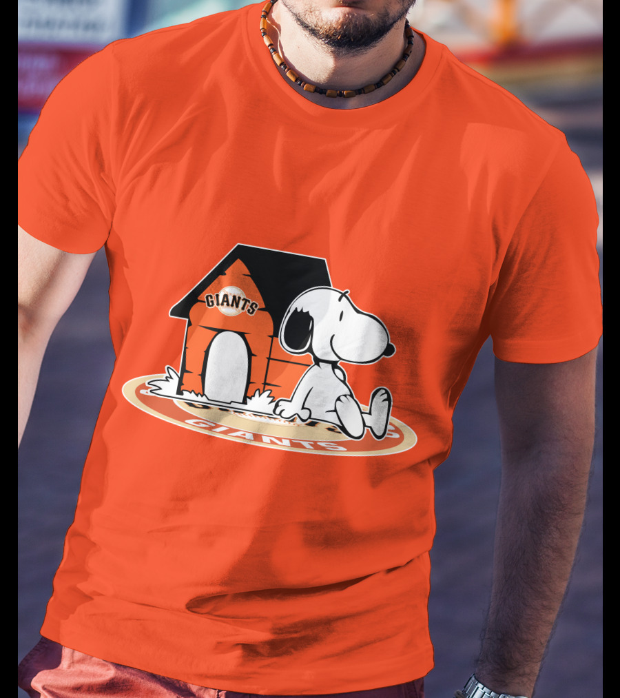 San Francisco Giants Snoopy Baseball Fan Now And Forever T-Shirt