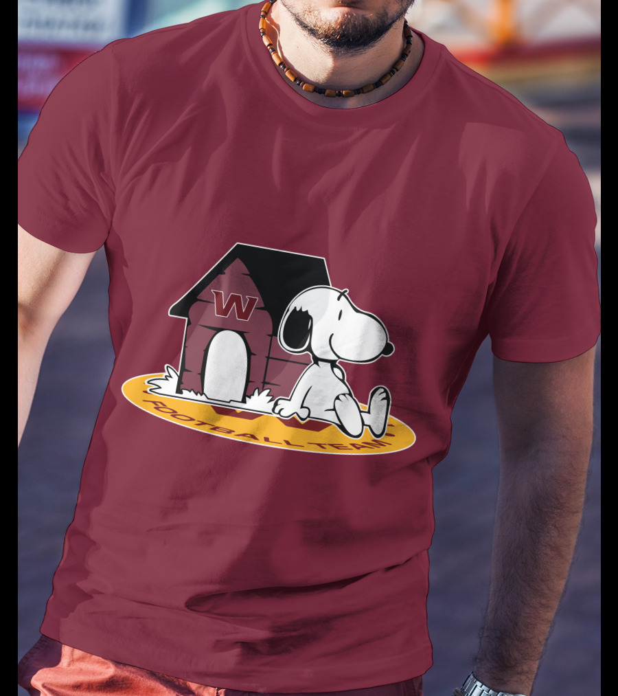 Washington Football Team Snoopy Doghouse Now And Forever T-Shirt