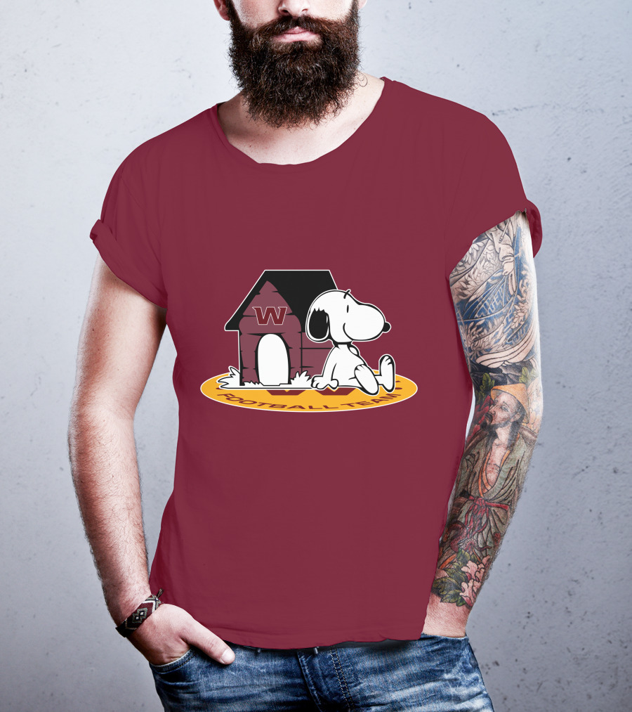 Washington Football Team Snoopy Doghouse Now And Forever T-Shirt