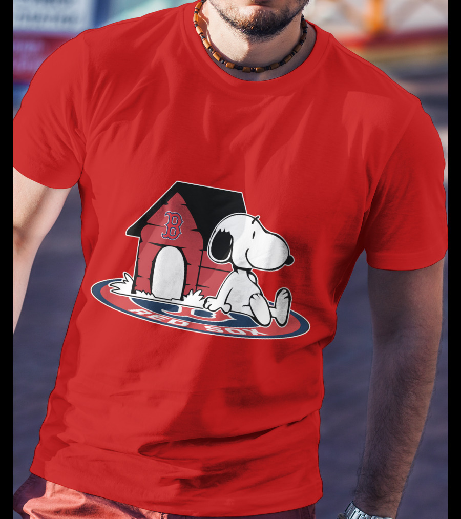 Snoopy Boston Red Sox Baseball Fan Forever T-Shirt