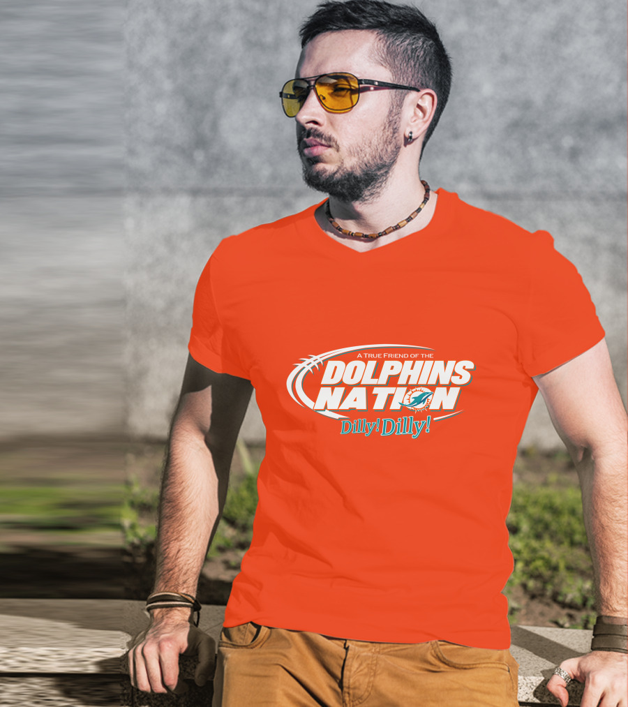 A True Friend Of The Dolphins Nation Dilly Dilly T-Shirt