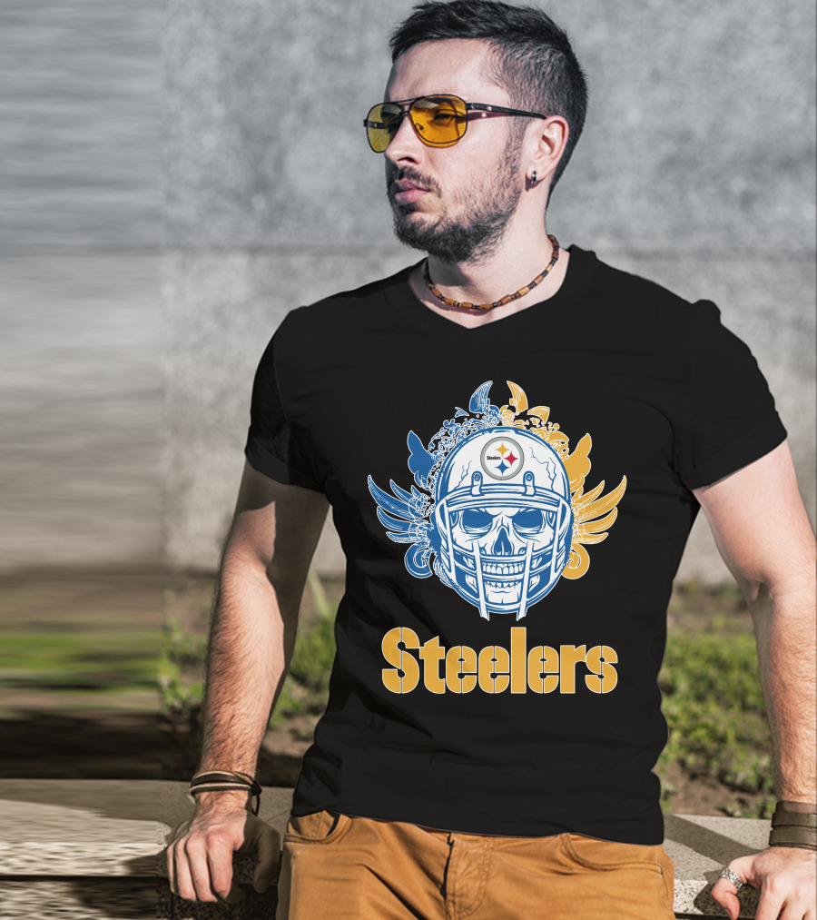 Pittsburgh Steelers Skull Steelers T-Shirt