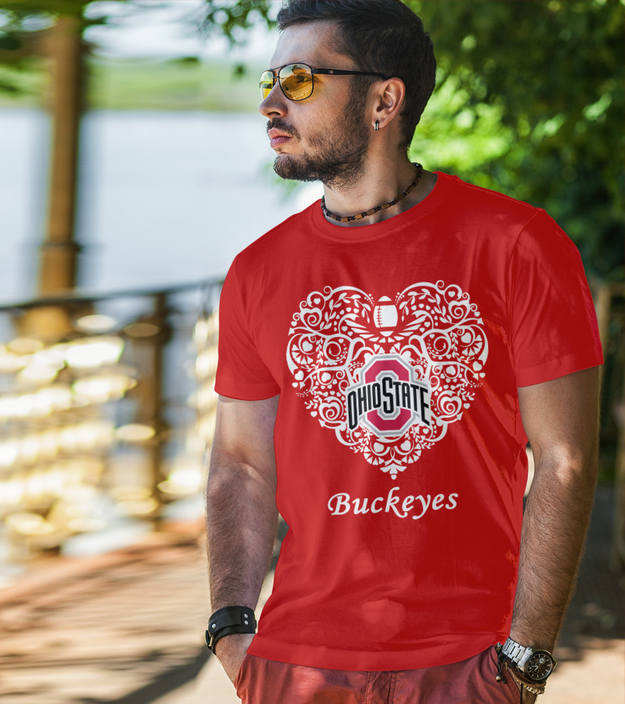 Ohio State Buckeyes Heart T-Shirt