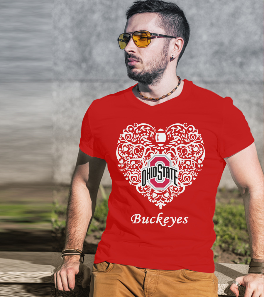 Ohio State Buckeyes Heart T-Shirt