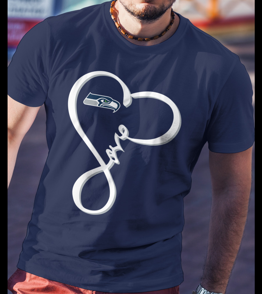 Seattle Seahawks Love Heart T-Shirt