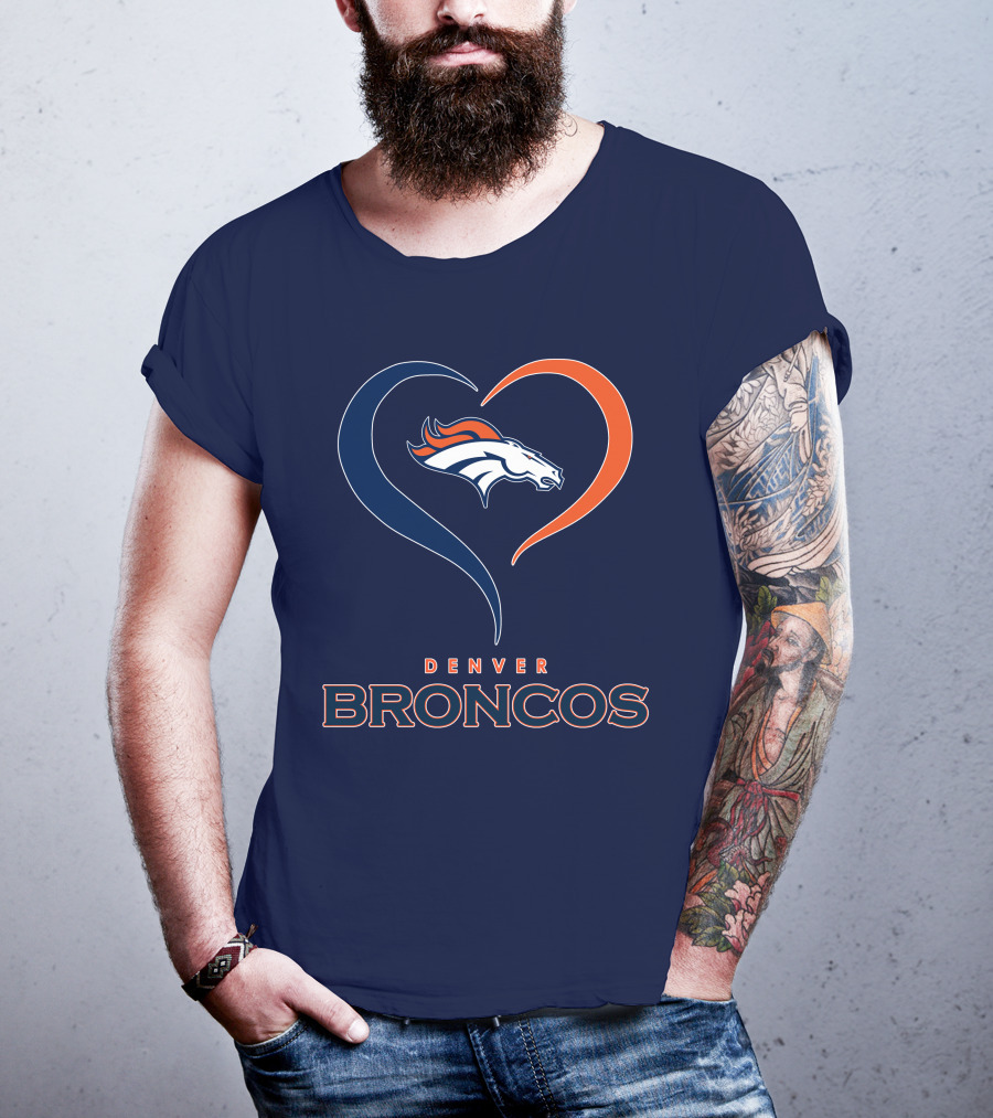 Denver Broncos Heart Logo In My Heart T-Shirt