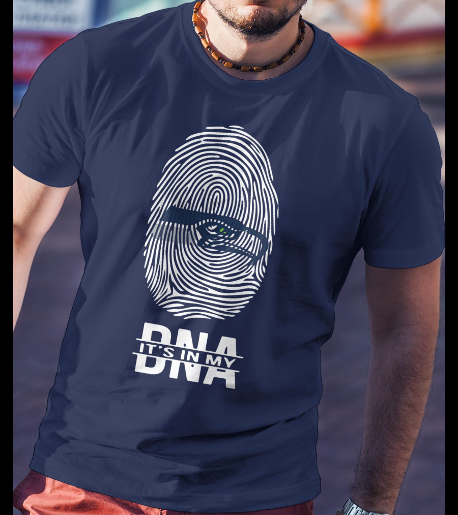 Seattle Seahawks Fingerprint It's In My DNA T-Shirt