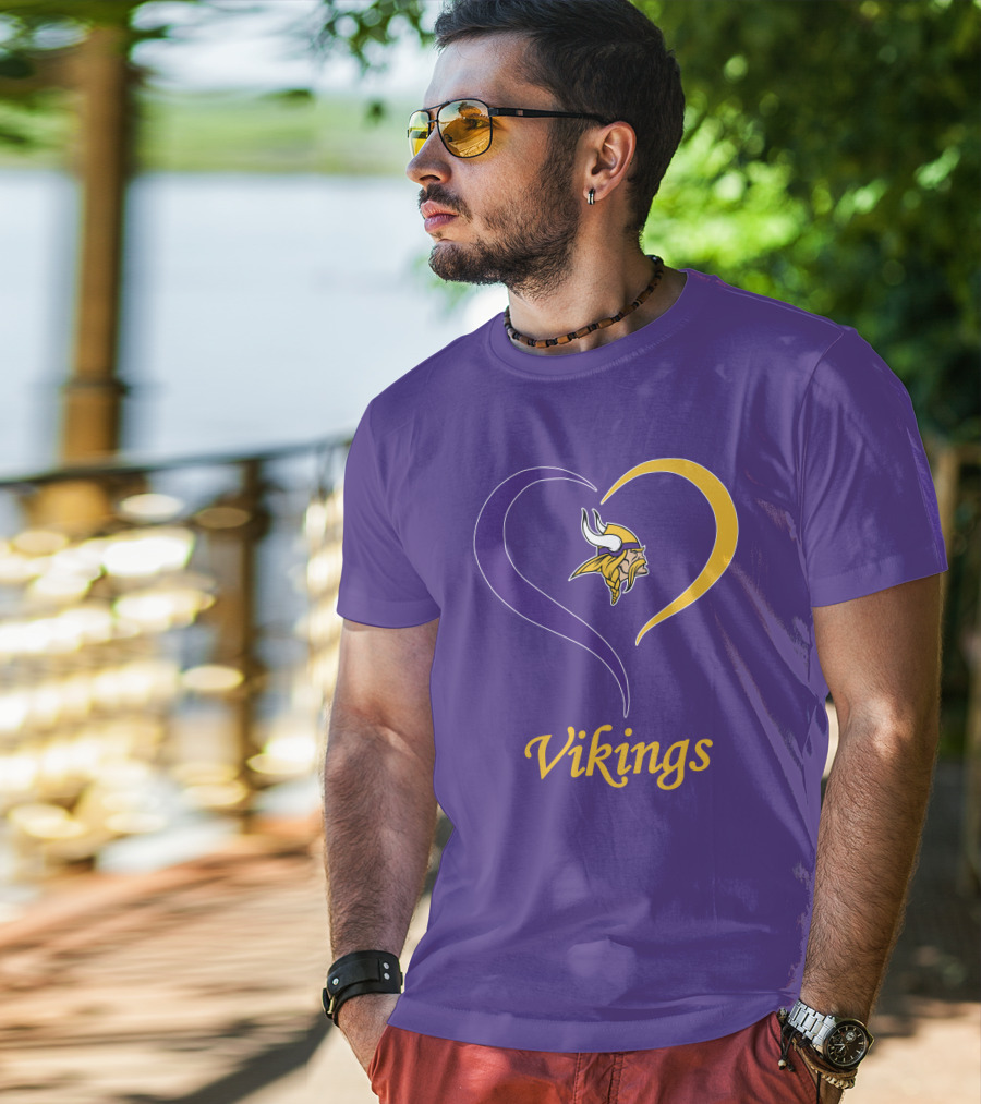 Minnesota Vikings Heart Logo In My Heart T-Shirt