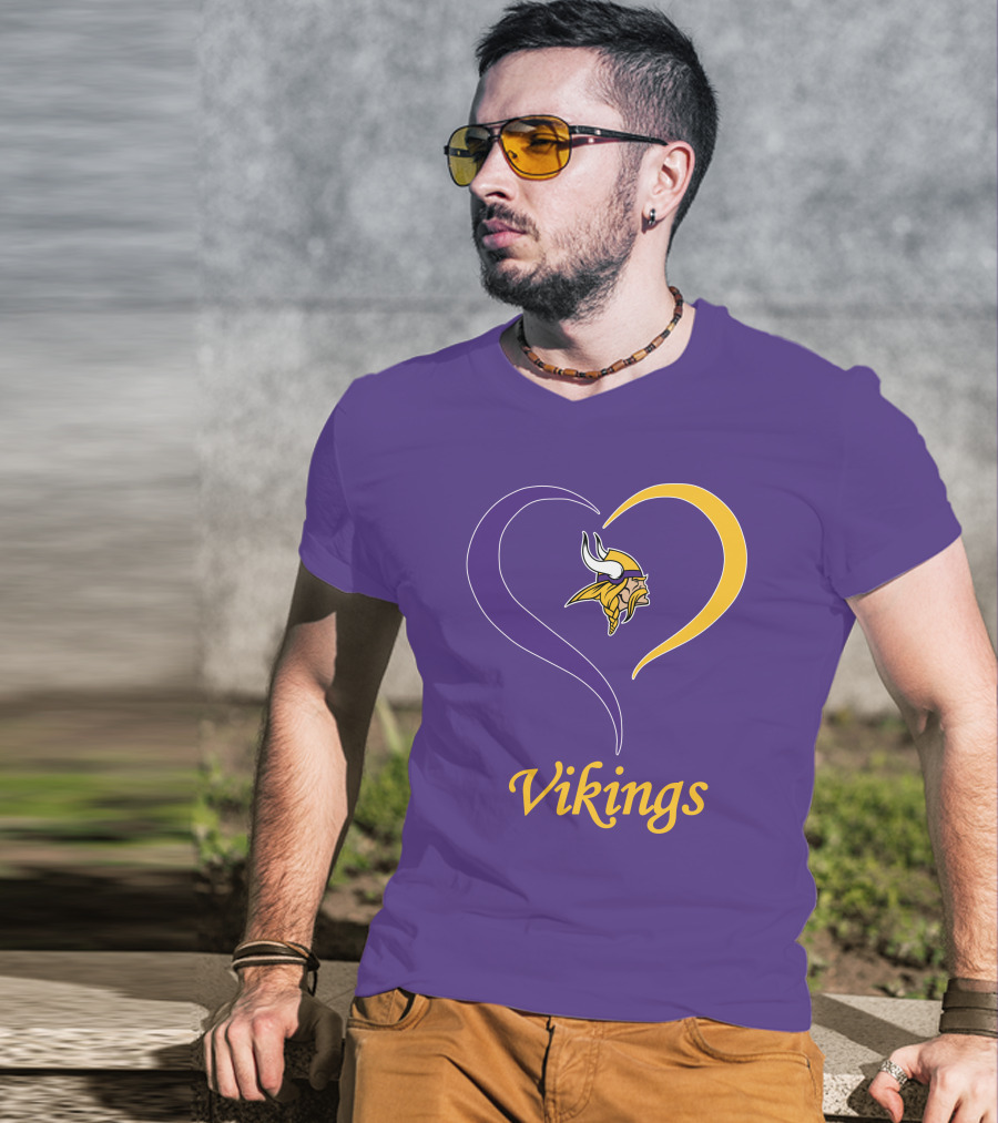Minnesota Vikings Heart Logo In My Heart T-Shirt