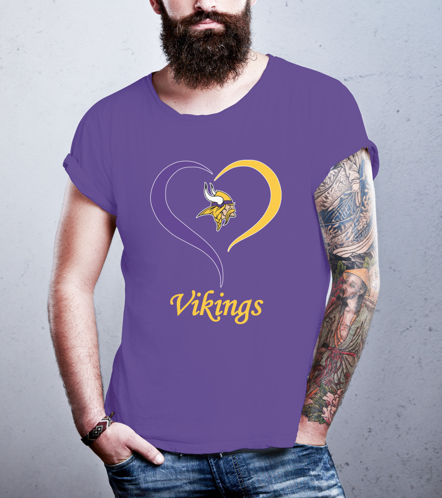 Minnesota Vikings Heart Logo In My Heart T-Shirt