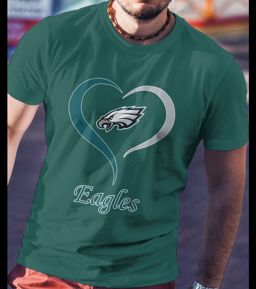Eagles Heart Emblem With Philadelphia Iconic T-Shirt
