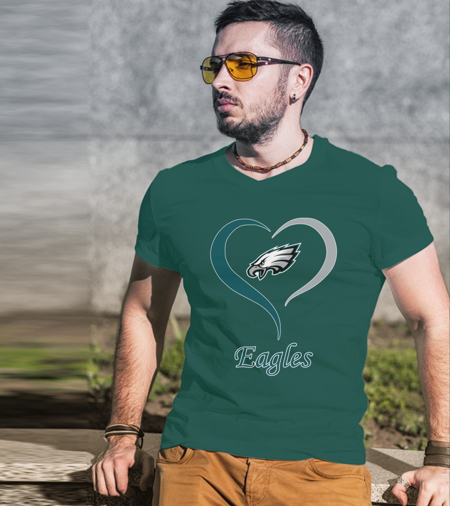 Eagles Heart Emblem With Philadelphia Iconic T-Shirt