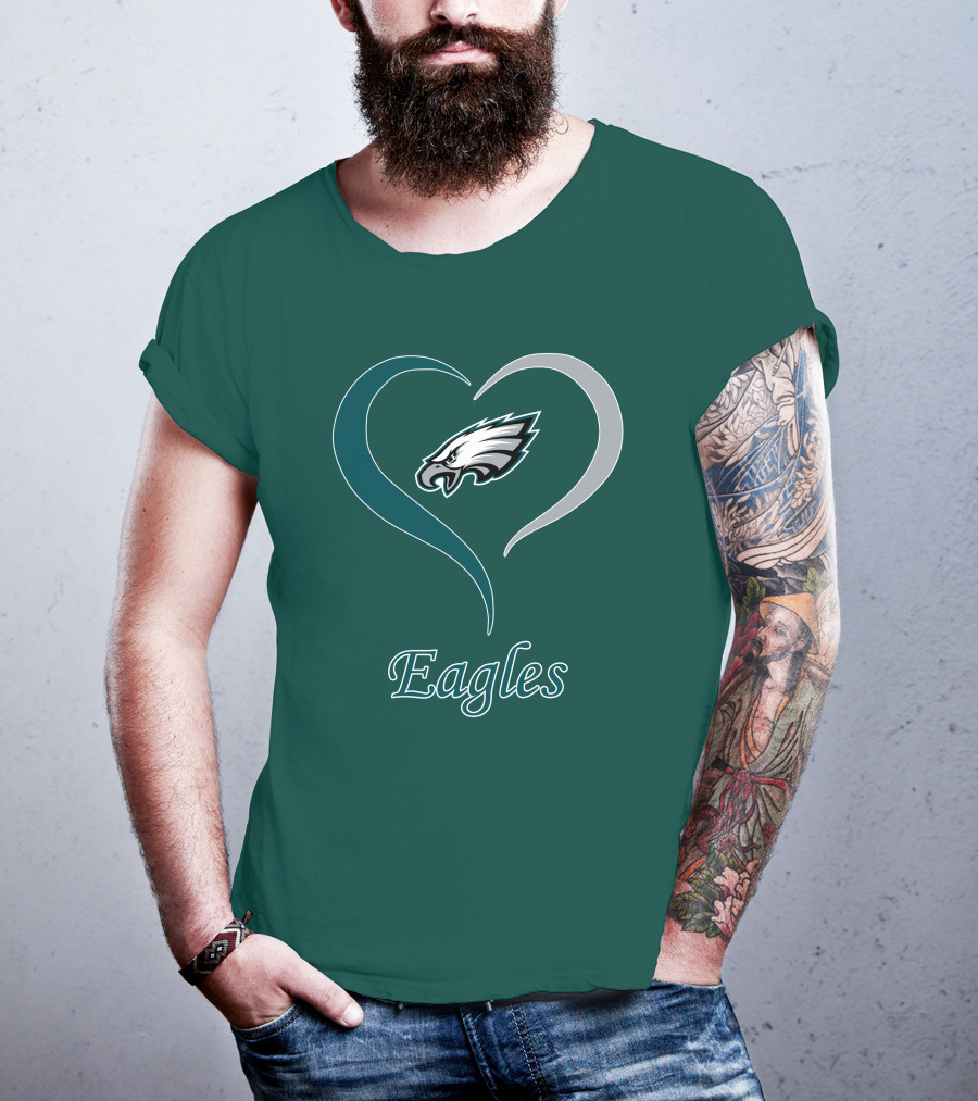 Eagles Heart Emblem With Philadelphia Iconic T-Shirt