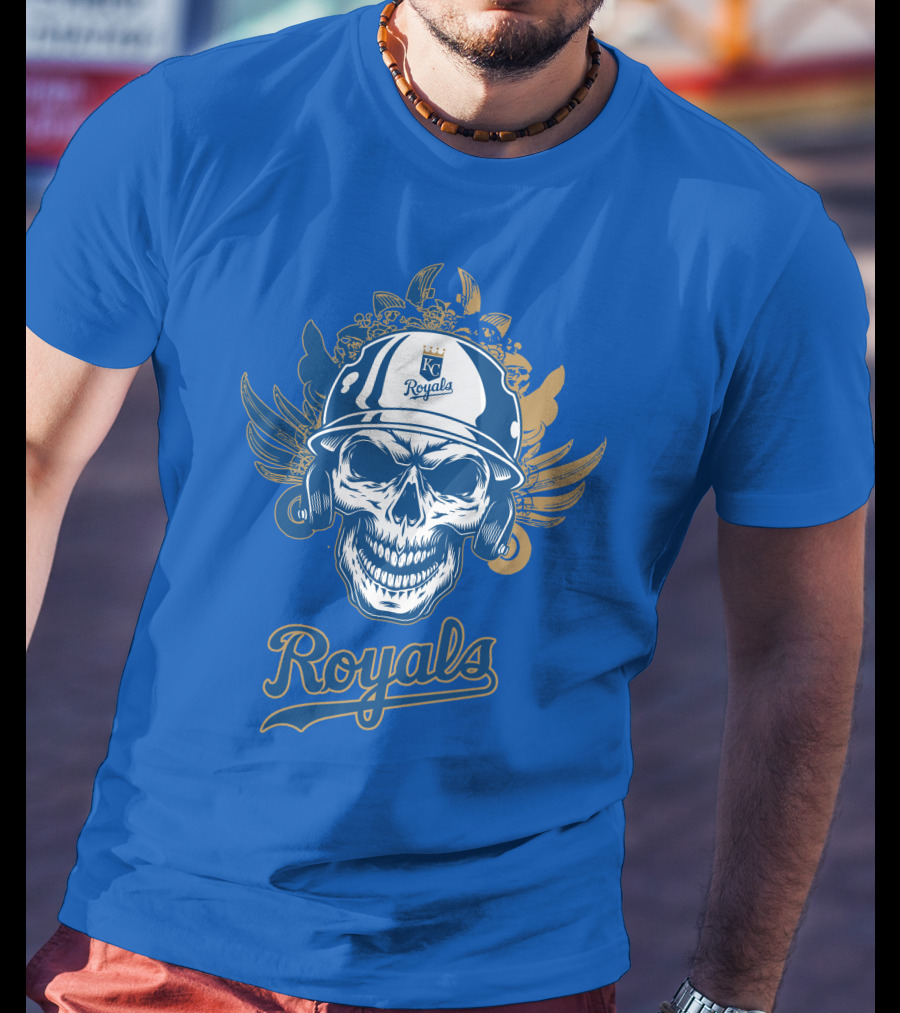 Kansas City Royals Skull Helmet T-Shirt