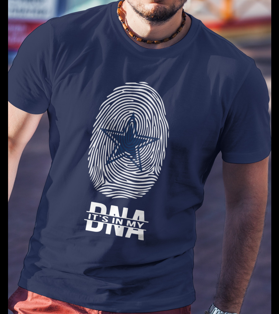 Dallas Cowboys Star It's In My DNA Fingerprint T-Shirt