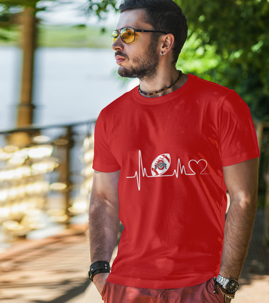 Ohio State Buckeyes Football Heartbeat T-Shirt