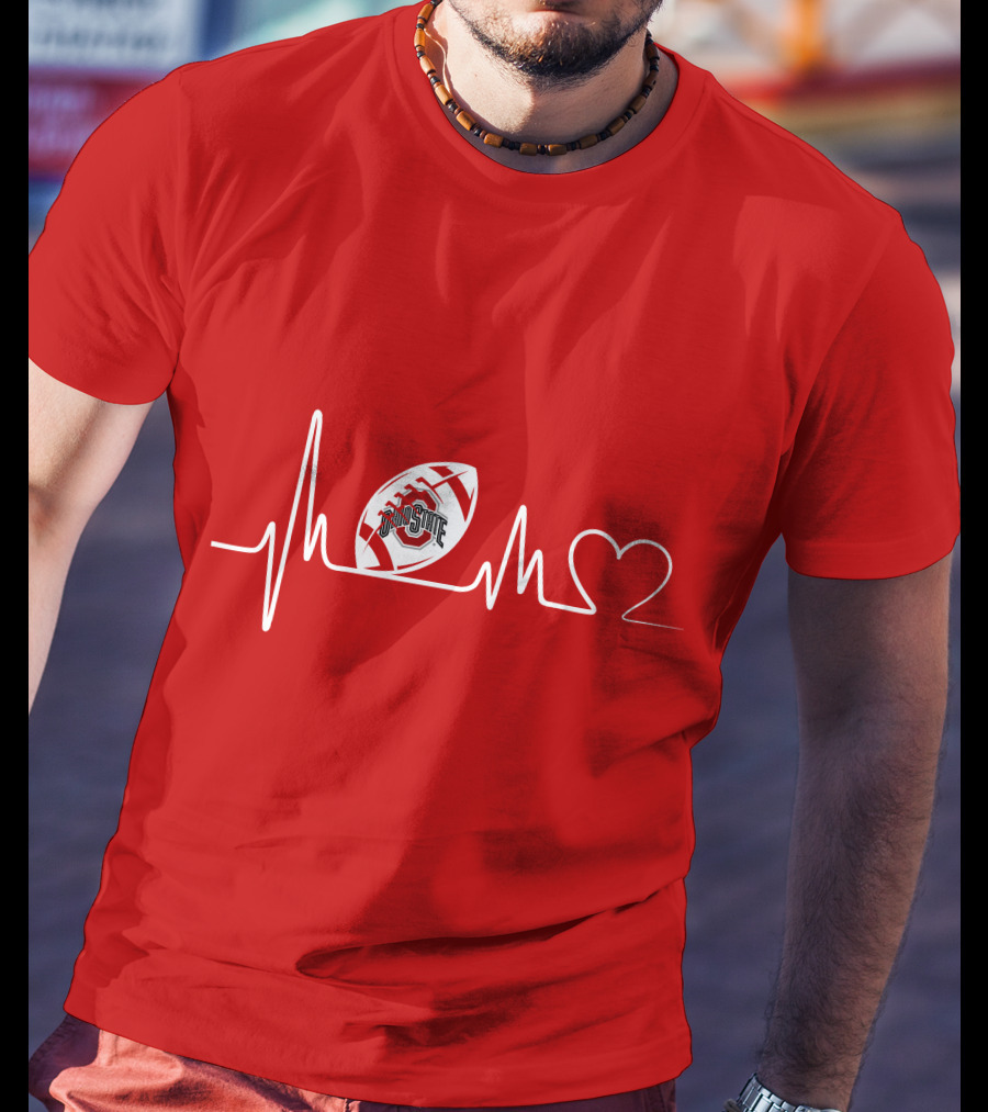 Ohio State Buckeyes Football Heartbeat T-Shirt