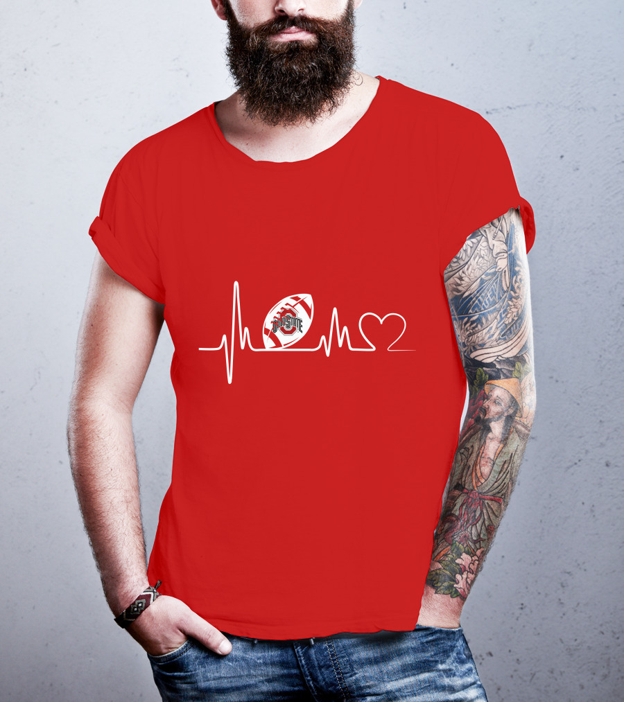 Ohio State Buckeyes Football Heartbeat T-Shirt