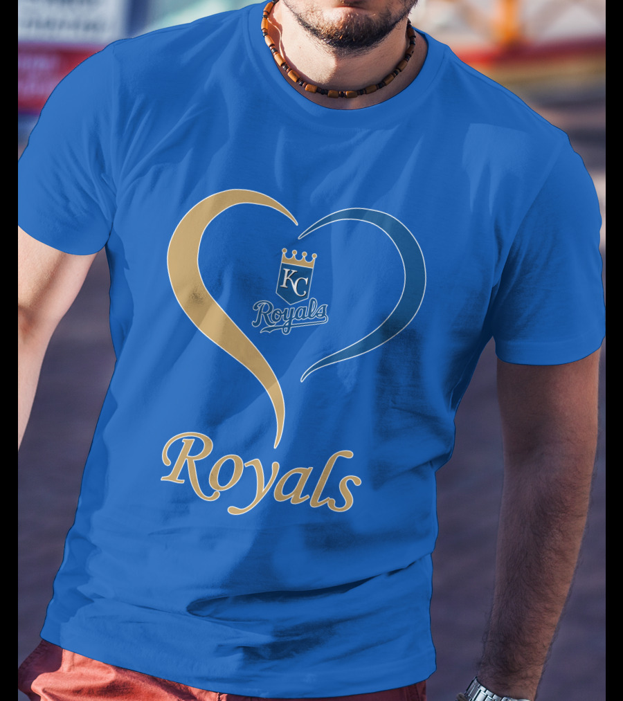 Kansas City Royals Heart Emblem Royals T-Shirt