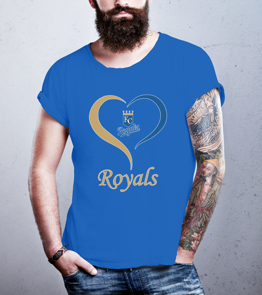 Kansas City Royals Heart Emblem Royals T-Shirt