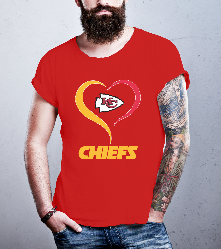 Kansas City Chiefs Heart Logo Chiefs T-Shirt