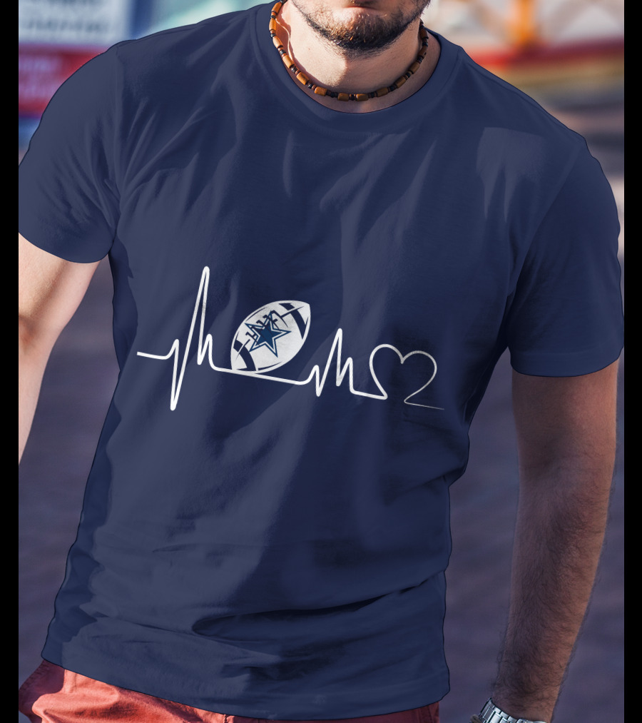 Dallas Cowboys Football Heartbeat T-Shirt