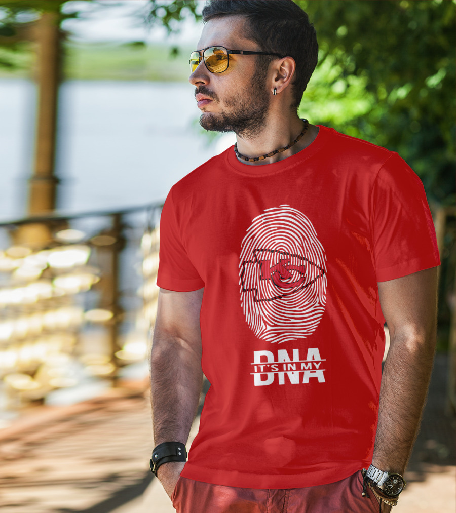 Kansas City Chiefs KC Fingerprint It's In My DNA T-Shirt