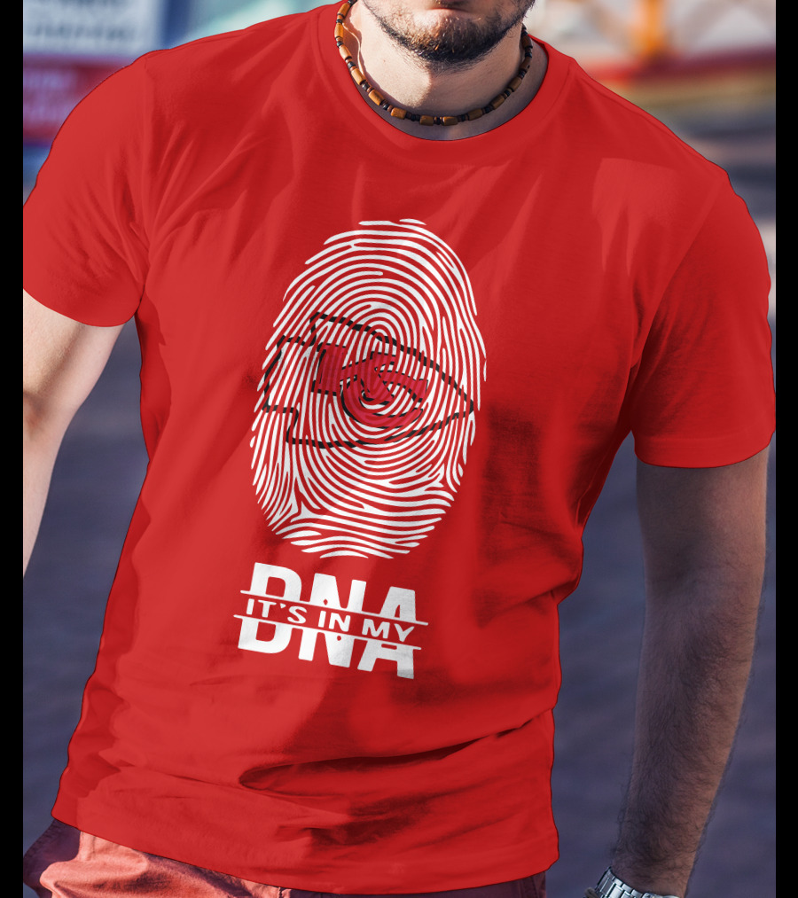 Kansas City Chiefs KC Fingerprint It's In My DNA T-Shirt