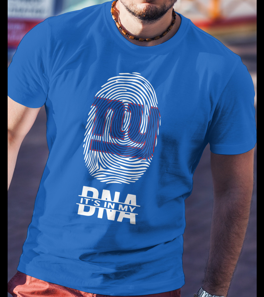 New York Giants Fingerprint Logo It's In My DNA T-Shirt