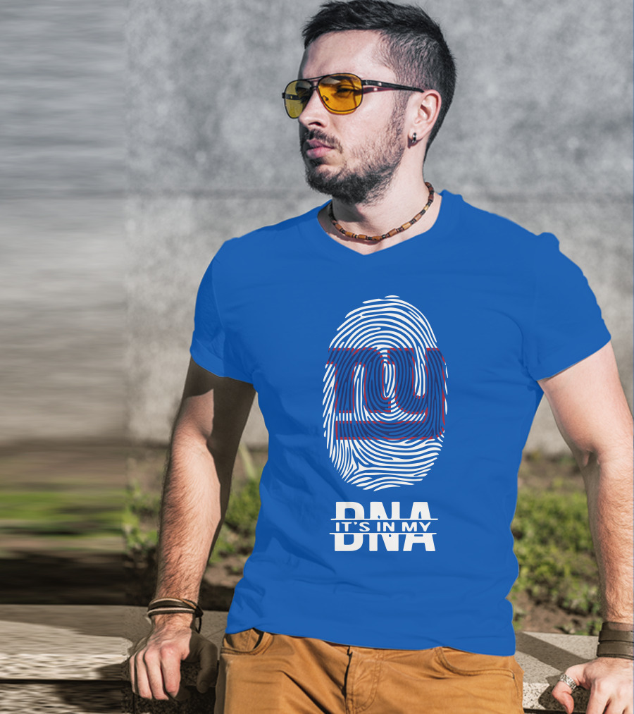New York Giants Fingerprint Logo It's In My DNA T-Shirt